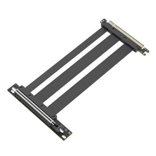 PCI-E 5.0 X16 Riser Cable Video Card Extension Shielded Flexible 90 Mounting GPU Cord for PC Computer Black