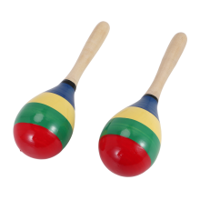 Maracas a percussione a mano, strumento musicale in legno per rumba, per bambini e adulti, set da 2