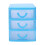Mini translucent Drawer type plastic Storage Box（Blue 3 Layers） 3