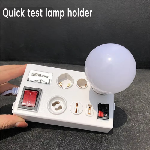 Multi-Interface Test Lamp Holder 12 Port Led Bulb Tester Versatile Lcd for E27 B22 E14 EU Plug 2