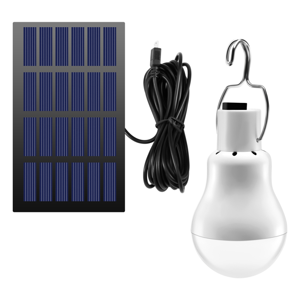 Solar Panel Powered Led Bulb Portable Outdoor Camping Tent Energy Lamp 15W Light 4852097252680