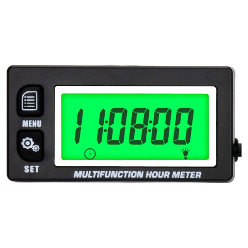 LCD Digital Hourmeter Tachometer Engine Thermometer Replaceable Clock for ATV Marine Boat Gasoline Engines