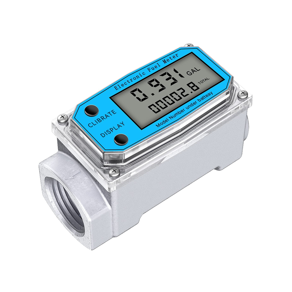 Digital Turbine Water Flow Meter LCD Display with NPT Counter and FNPT Thread Gas Oil Flowmeter (1 Inch)-image-OPC-PJZ9GZ9-NEW