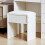 White Dressing Table & Mirror + Drawers Stool Vanity Makeup Set UK 7