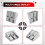 4pcs Magnesium Pencil Sharpener Survival Multi-Function Alloy 10