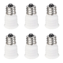 6er-Pack E12 auf E14 Weiß Bulb Converter LED Lichthalter Lampenadapter Sockelwechsler Hohe Qualität