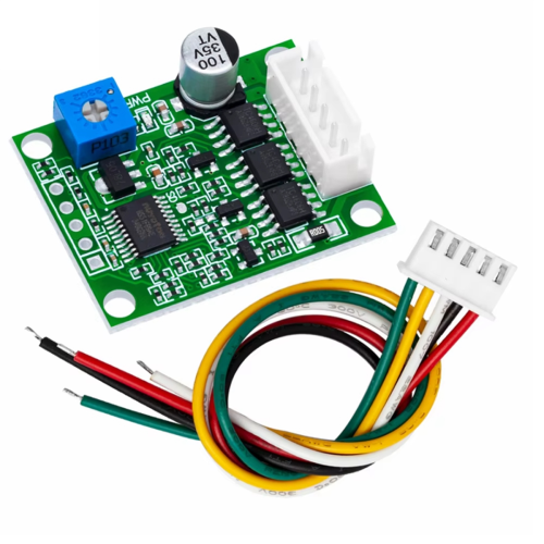 DC 6-20V 60W 12V Brushless Motor Driver Board BLDC Speed Controller 3-Phase Governor Hallless Switch Module with Cable 1