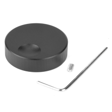 Matte Universal Convenient 32x13mm 6mm Hole Black Solid Aluminum Volume Potentiometer Control Knob