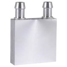 Podstawowy aluminiowy blok chłodzący wodą 40x40 mm do systemu chłodzenia cieczą, radiatora, srebrny, do komputerów PC, laptopów, procesorów
