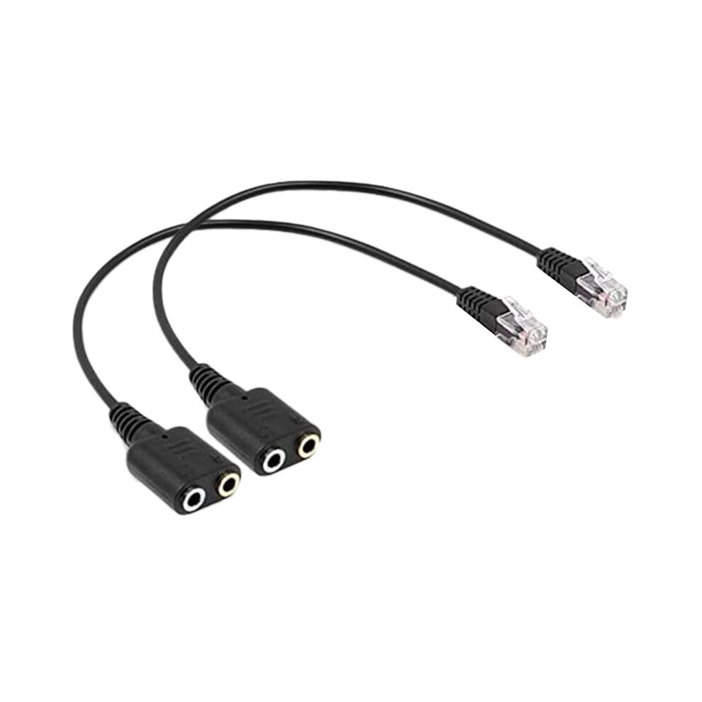 Headset Adapter Rj9 Plug Dual 3.5 Mm Audio Socket To Converter Cable For Telephone 4852097280911