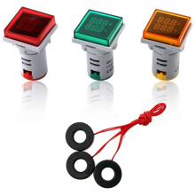 AC Volt Ampèremeter, 20-500V 0-100A Mini Multimeter LED Dubbel Display Voltmeter Ampèremeter Spannings- en Stroommeter Tester