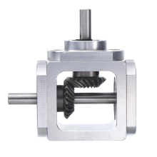 Gear-Box 90 Degree Right Angle Bevel 1:1 Single Output Shaft 1 Module 20 Teeth Gear Aluminum Frame