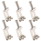 6 Roller Bridge Pull String Code Electric Guitar Saddle for Accessories Silver 8