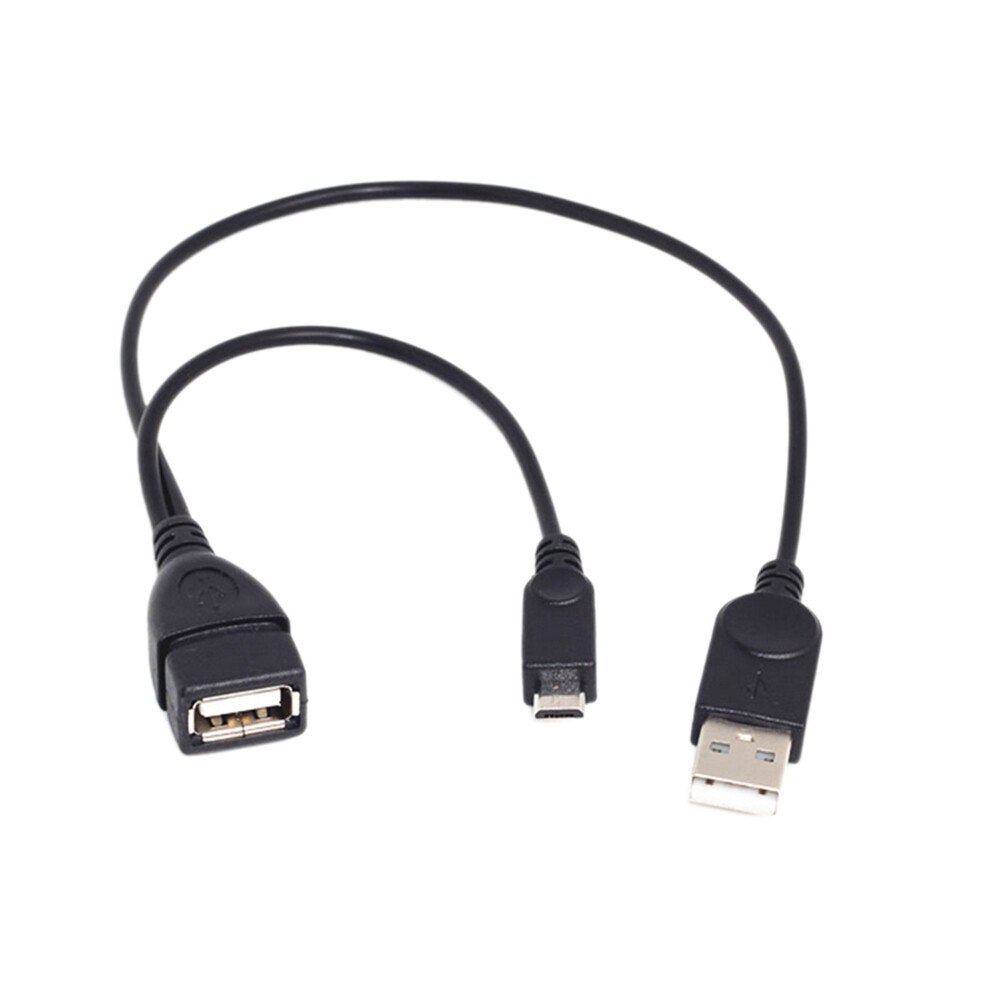 1 Micro-Usb To Usb Female Otg Adapter Cable With Power Interface Suitable For Electronic Devices 4852097289419