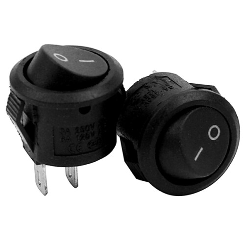 2x On/Off Self Latching Buttons Rocker Switch Toggle for Car Auto Boat black