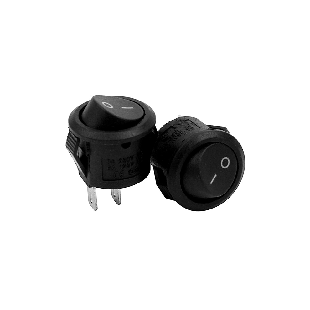 Tauoh 2X On/Off Self Latching Buttons Rocker Switch Toggle For Car Auto Boat Black