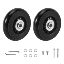2set 64X18mm Gepäck Koffer/Inline Outdoor Skate Ersatz Räder Schwarz