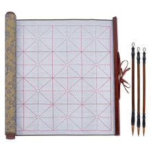 Wiederverwendbares Wasserschreib-Magietuch, tintenlose chinesische Kalligraphie, 3er-Set, traditionelle Pinselstifte, 2