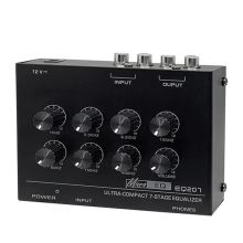 Przedwzmacniacz EQ207, 7-pasmowy korektor, modyfikatory dźwięku, wejście zasilania DC12V, mikser audio, wtyczka EU