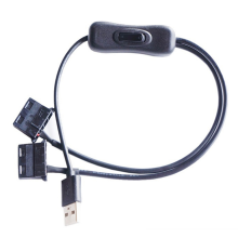 Kabel USB 5 V do podwójnego 4-pinowego złącza Molex z wentylatorem i przełącznikiem typu Y do chłodzenia obudowy komputera stacjonarnego