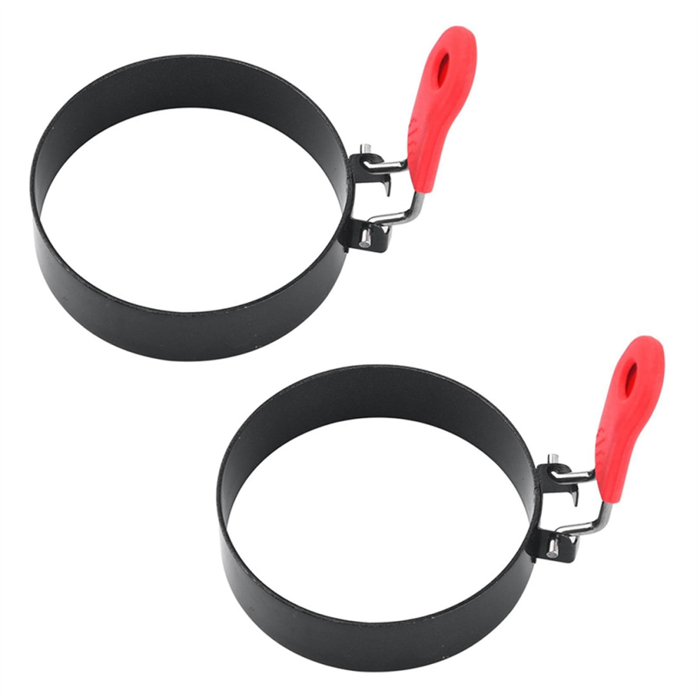 Photos - Doll Accessories 2PCS 3.5 Inch Egg Rings with Silicone Handle, Round Mold for Muffins,Pancake Indoor Camping
