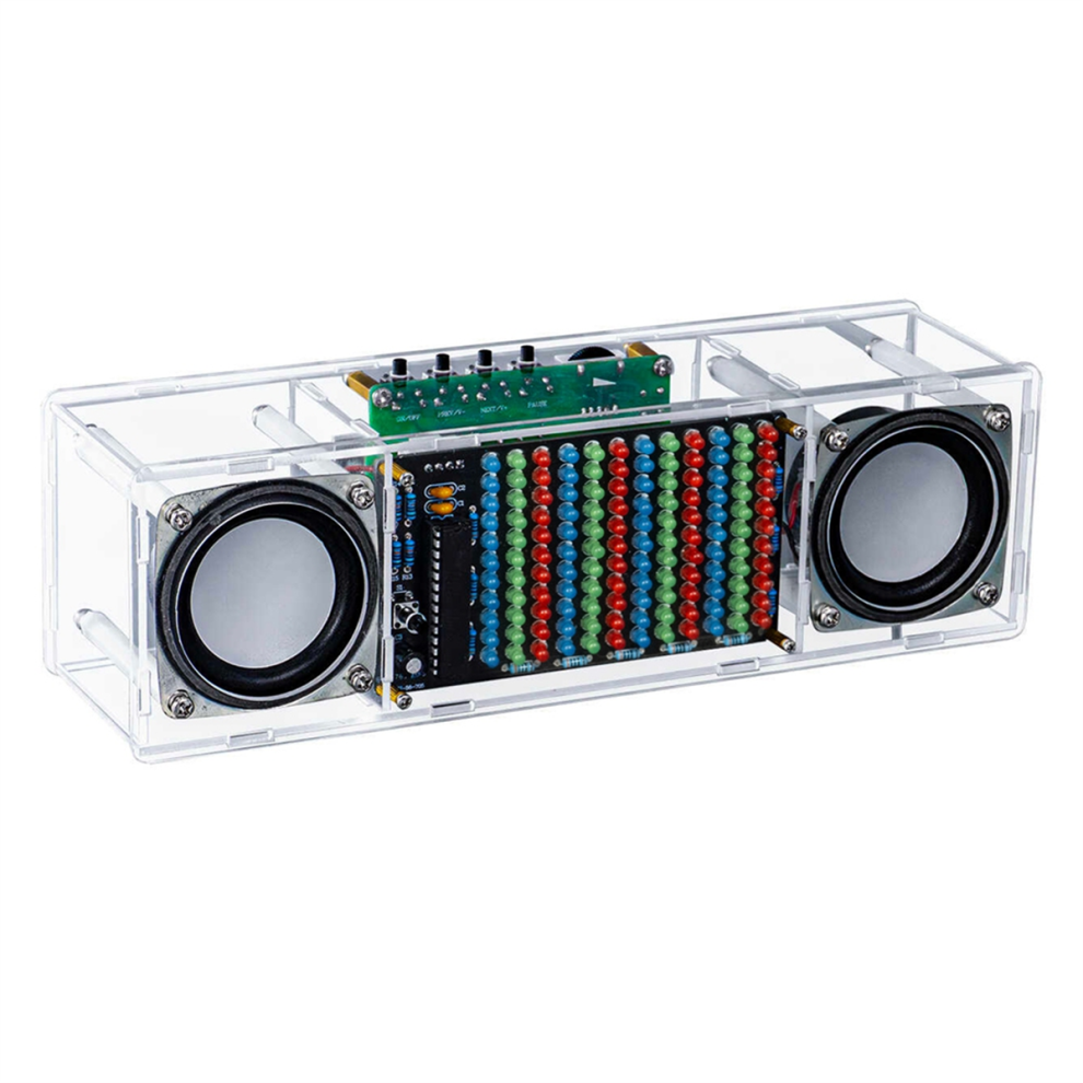 Diy Bluetooth Speaker Kit Electronic Led Music Spectrum Dual Channel Soldering Practice 3W 8002 Amplifier 4852097294246
