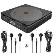 Kompakter tragbarer Sport-CD-Player mit Touch-Taste, wiederaufladbarer Disc-Reproduzierer, Doppelkopfhörer