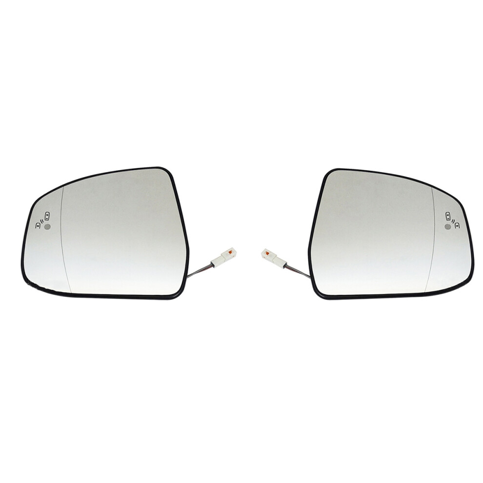 2Pcs Door Wing Side Mirror Glass Heated Blind Spot Warning With Backing Plate For Focus Mk2 Mk3 Mondeo Mk4 L+R 4852097299517