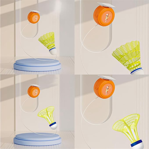 Badminton-Trainingsgerät, Rebound-Trainer, elastisches Set, tragbares Gerät A 2