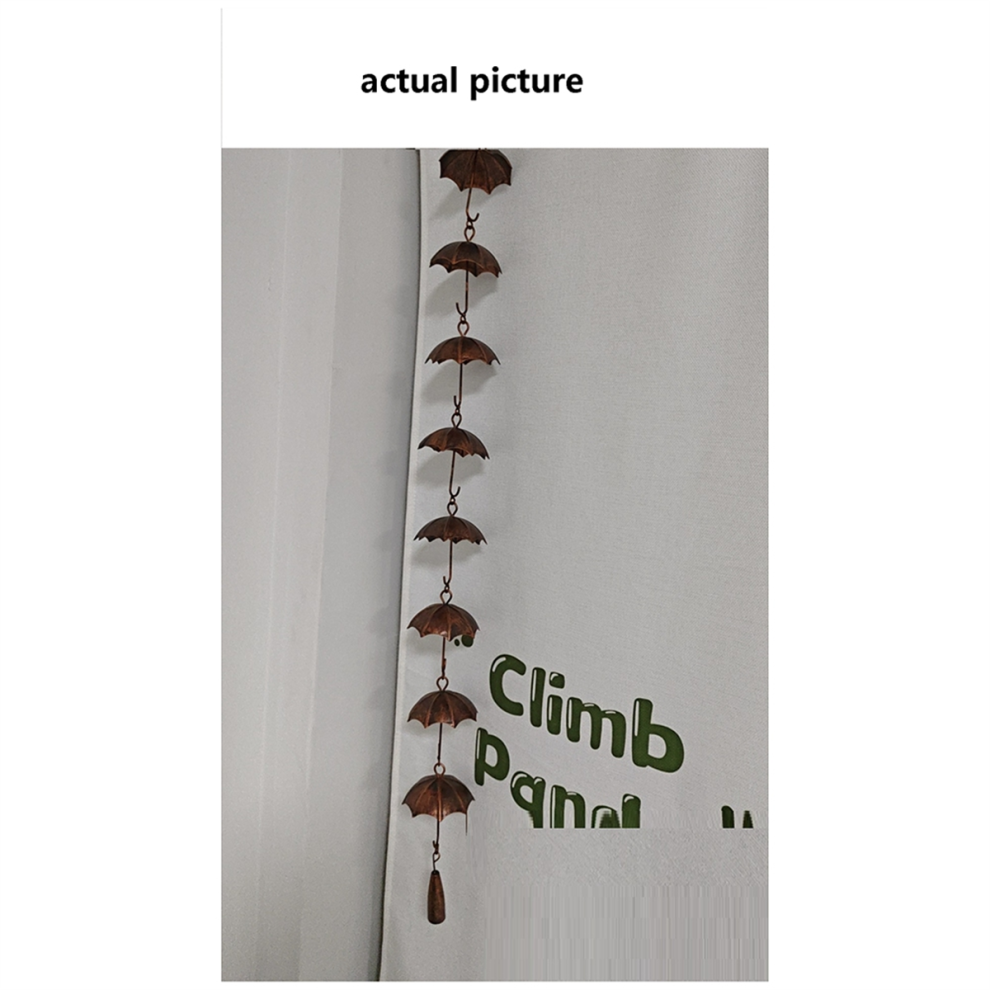 Rain Chains Metal Chain Decorative Umbrella Bell Decor For Home,Replacement Gutter Downspouts 4852097296738