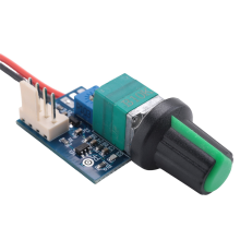 DC 12V instelbare 0%-100% PWM-ventilatorsnelheidsregelaar met draaiknop, 4-draadsregelaar, ruisonderdrukking