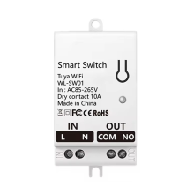 Moduł przełącznika styków bezpotencjałowych Tuya Smart WiFi 10A, uniwersalny, domowy, DIY, współpracuje z Life AC 85-265 V