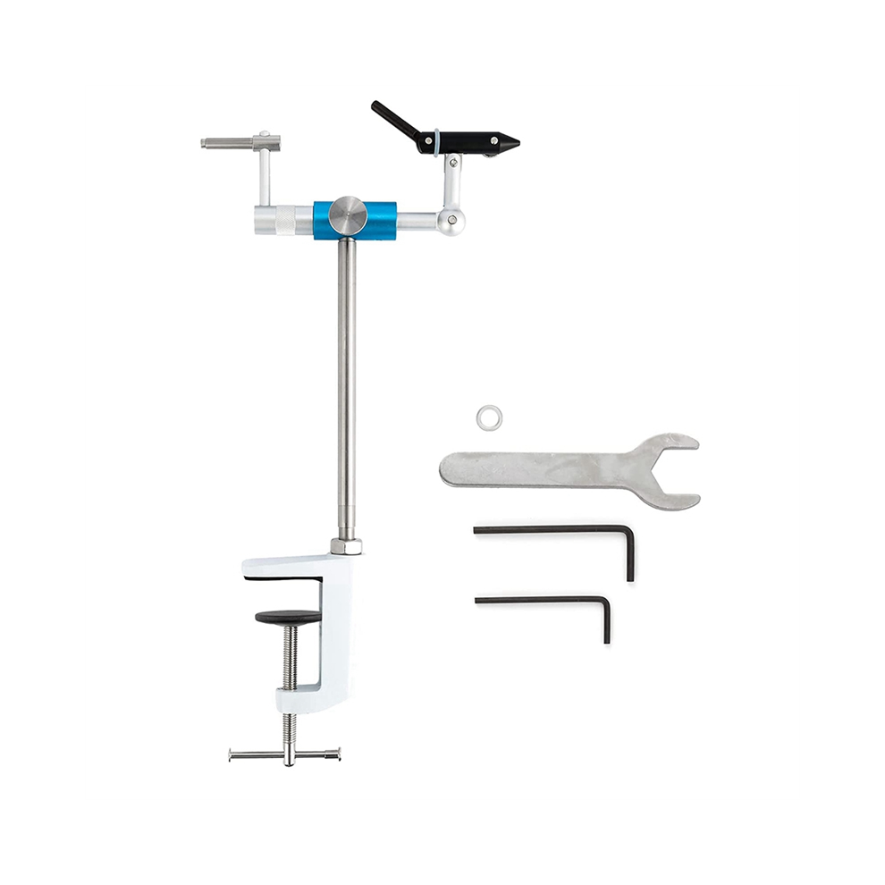 Rotaries Fly Tying Vise Vise, 360 Degree Rotation Ultra Tools Jig C-Clamp Mount Light Tauoh