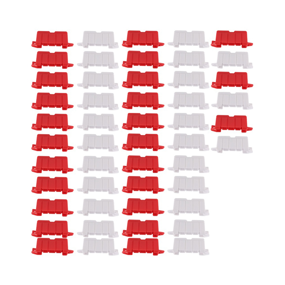 50Pcs Rc Car Drift Racing Track Road Barrier Traffic Fence For 1/16 1/18 1/28 Truck Diy Parts Red/White 4852097207437