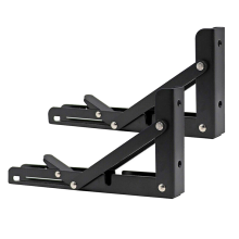 2Pcs Campervan Folding Bracket Table Shelf Motorhome Caravan Black Finish Stainless Steel Mini