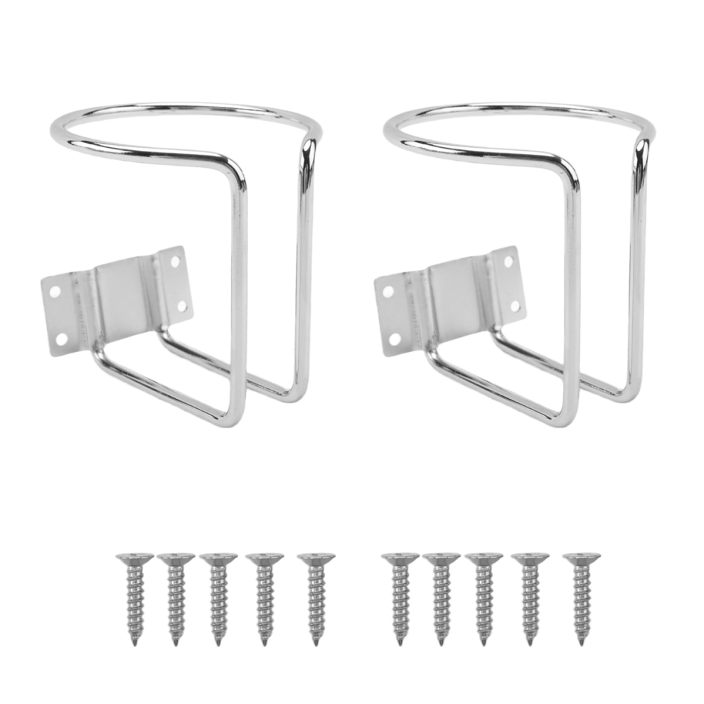Boat Ring Cup Drink Holder, Universal Car Bottle Holder For Marine Truck Rv Trailer, Silver 4852097216323