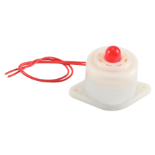 -3 Zumbador de sirena de alarma roja intermitente LED industrial AC220V 100dB blanco