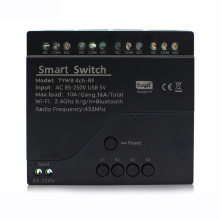 Tuya 4CH Wifi Smart Relay Switch Module Toegangscontrole APP Afstandsbediening 433M Werkt met Home