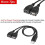 Cable divisor USB, conector macho de 2,0 A a conector hembra doble, cable cargador en Y 6