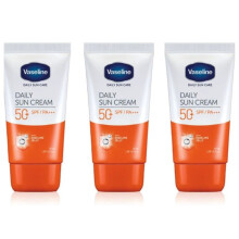 Vaseline Daily Sun Cream With SPF 50 Lightweight Sun Protection Sunscreen | Non-Sticky & Matte Finish Formula |Moisturizes Skin (Pack od 3) 3*50ml