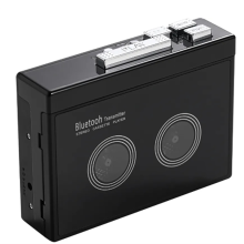 Black Retro Stereo Cassette Player Tape Music Audio Auto Reverse with Bluetooth