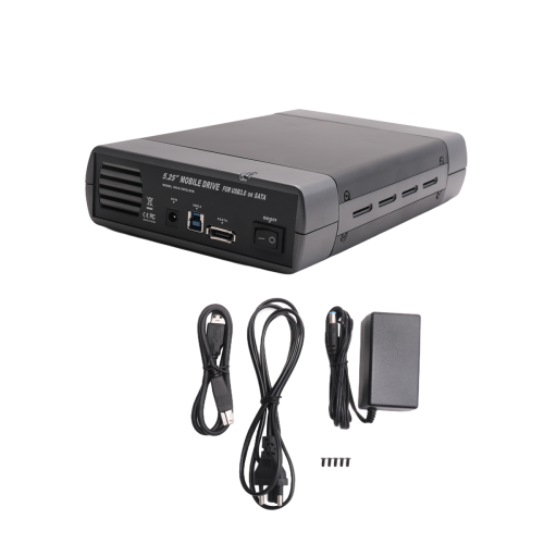 USB 3.0 DVD CD Case External HDD Mobile Box for 3.5 inch Enclosure ROM Burner EU Plug 2