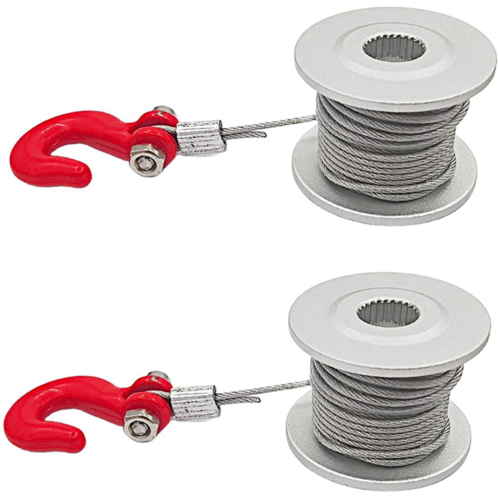 2Pcs 25T Steering Gear Servo Winch Wheel Drum For 1/10 Rc Crawler Car Trx4 Axial Scx10 90046 D90 D110 4852514366549