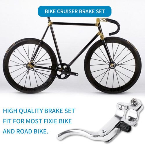 Front Fixie Road Bike Cruiser Brake Set Kit Caliper Side Pull For Most Silver 2
