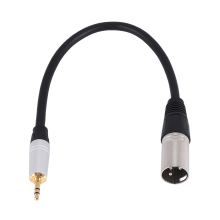 0,3 m wtyk męski 3,5 mm do 3-pinowego ekranowanego kabla stereo XLR do nagrywania dźwięku z mikrofonu