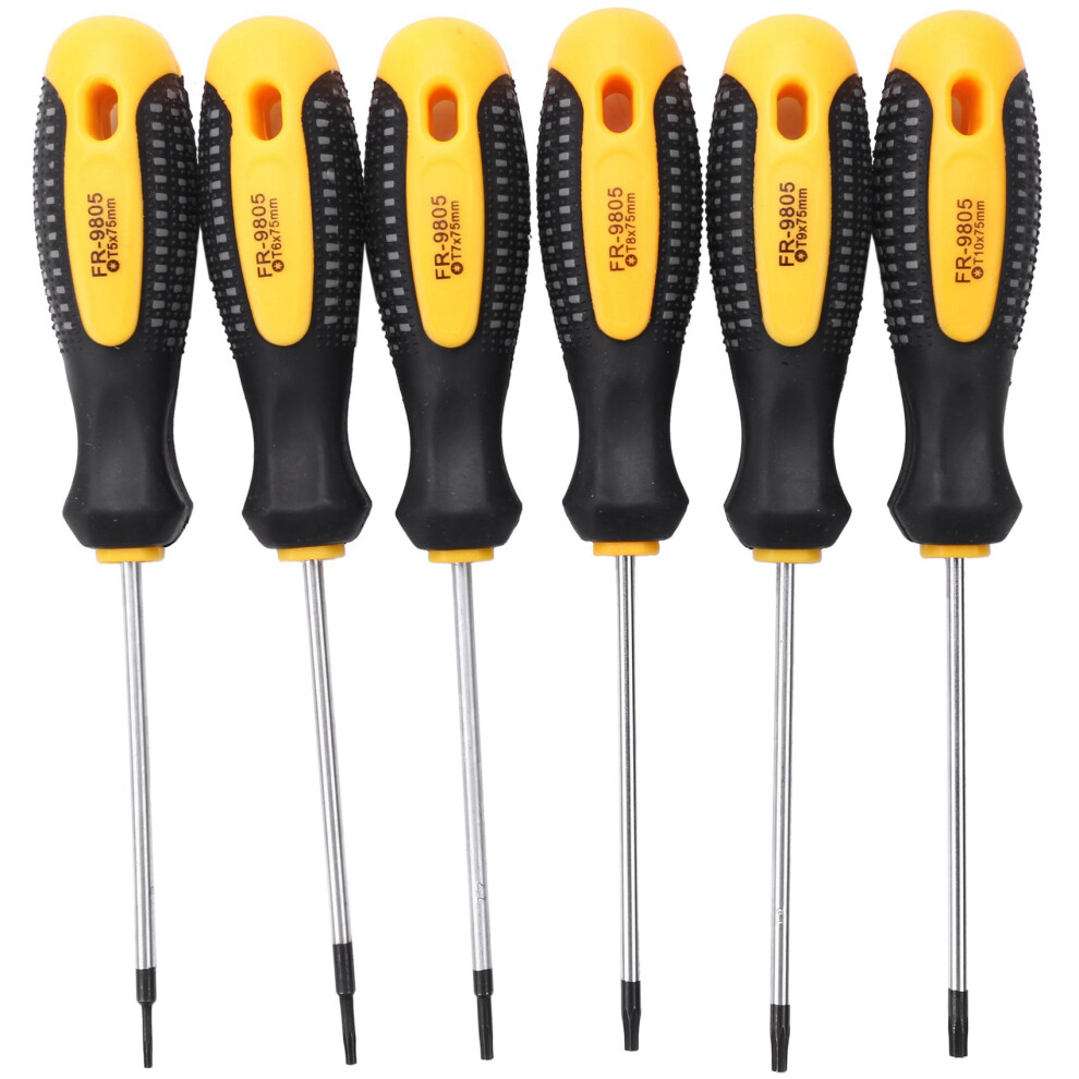 1Set -V Torx Screwdriver Set with Hole Magnetic T5-T10 Screw Driver Kit for Telephone Repair Hand Tool-image-OPC-PJZ9T9P-NEW