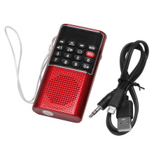 L-328 Mini Tragbarer Taschen-FM-Auto-Scan-Radio Musik-Audio-MP3-Player im Freien Kleiner Lautsprecher mit Sprachrekorder
