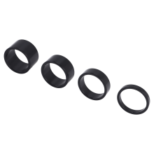 4 stuks/set 5/10/15/20 mm aluminiumlegering headset stuurpen spacer 28,6 mm vork ring dop voor racefiets fietsen, zwart