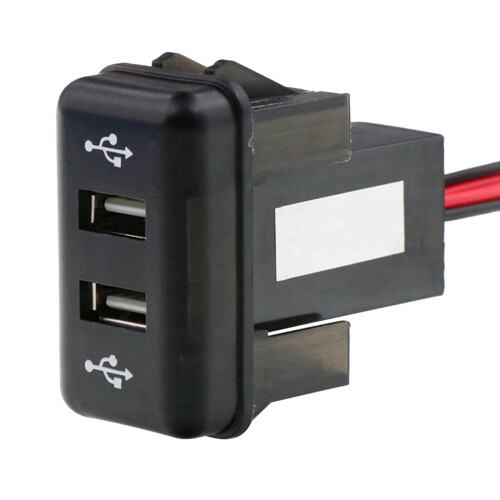 Car Dual USB Charger Power Socket with LED Light for FH12