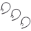 3 Pcs Handfree 5.5Mm Hole Black Plastic Earhook for Bluetooth Earphone 10